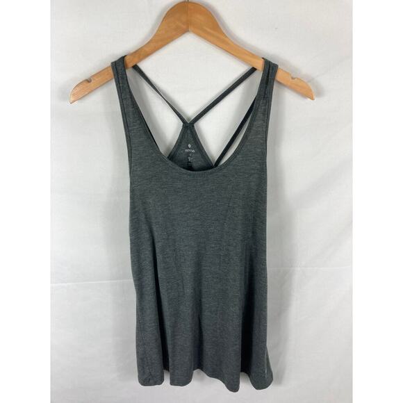 Apana Grey Cross Back Racerback Athletic Tank Top Size Medium - Picture 1 of 7